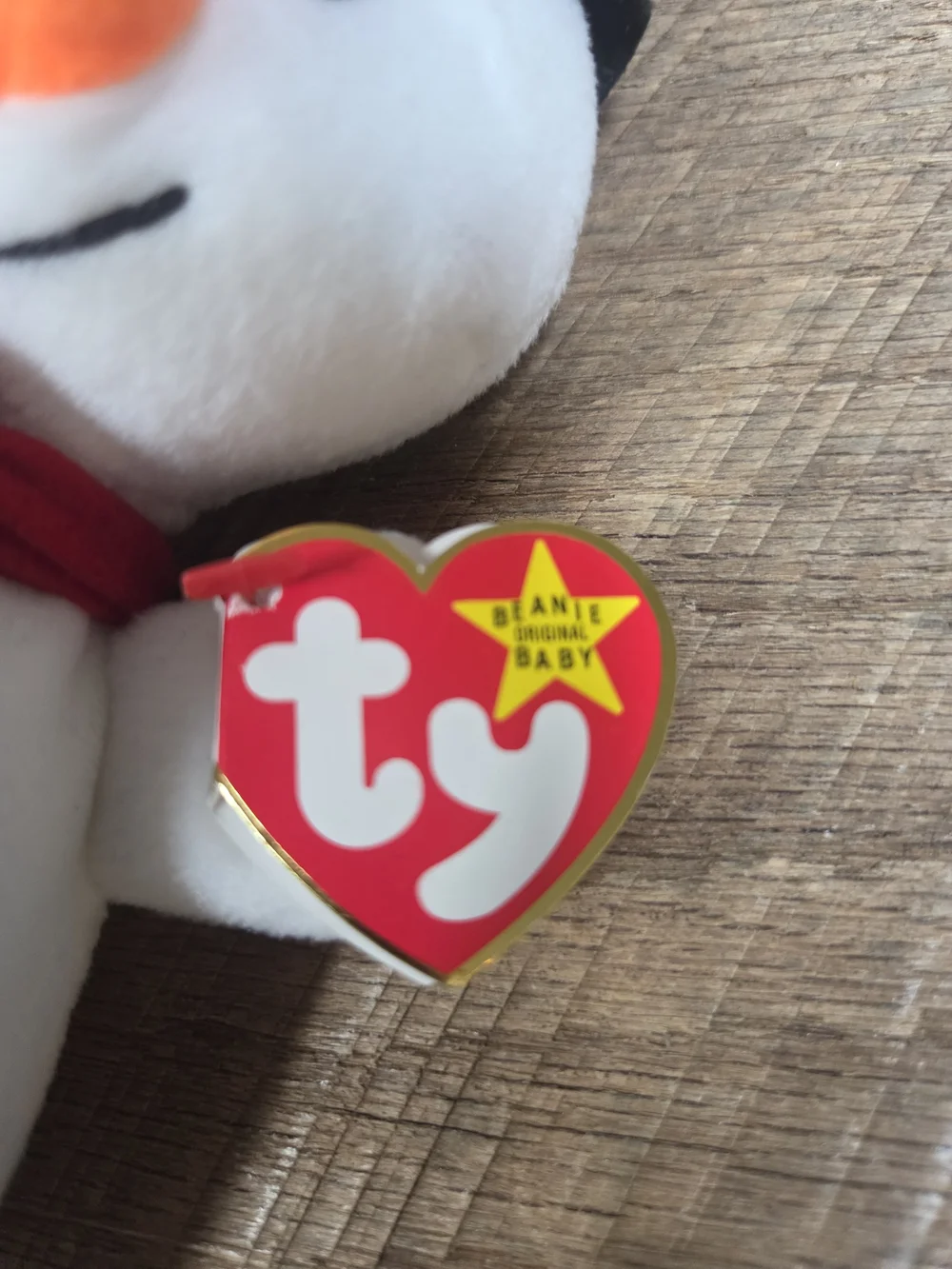 Vintage 1996 Collector Ty Plush Snowman ~ Bin Q